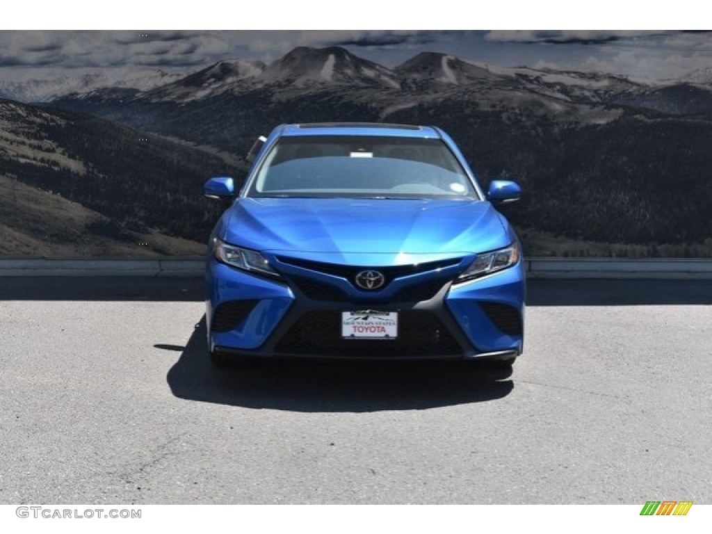 2018 Camry SE - Blue Streak Metallic / Black photo #2