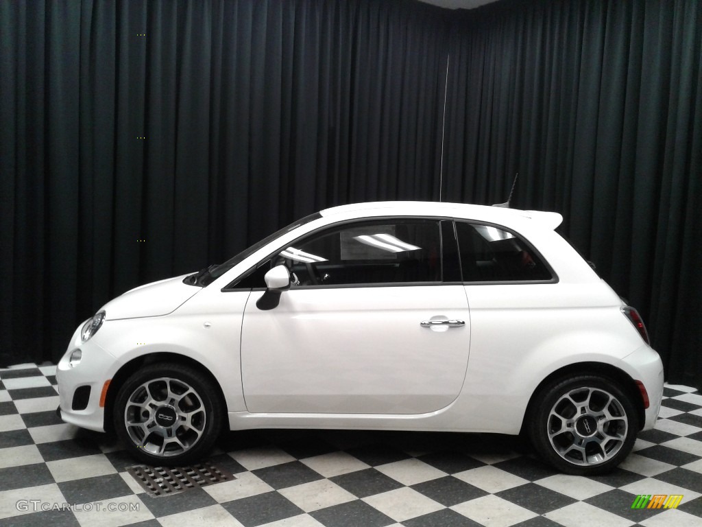 Bianco White Ice 2018 Fiat 500 Pop Exterior Photo #128163285