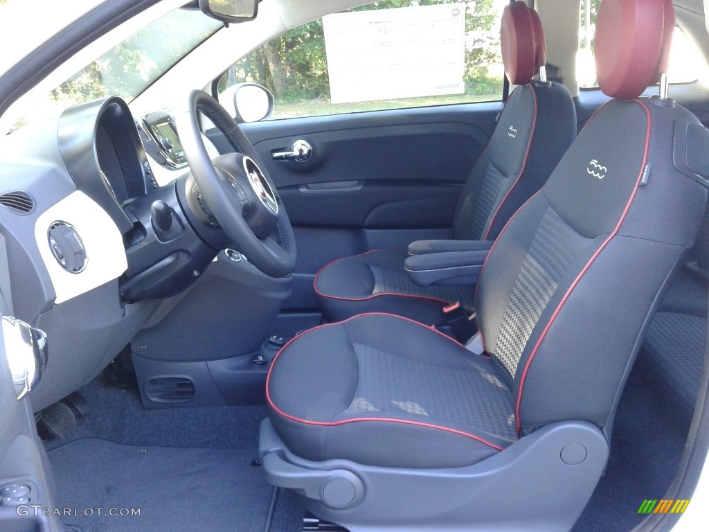 Nero (Black) Interior 2018 Fiat 500 Pop Photo #128163528