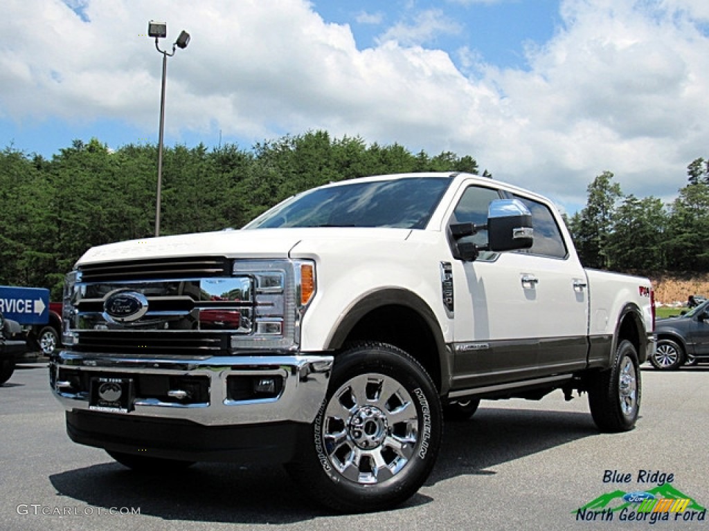 2018 F250 Super Duty King Ranch Crew Cab 4x4 - White Platinum Metallic / King Ranch Kingsville Java photo #1