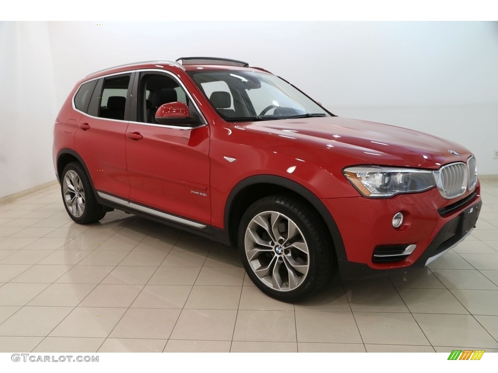 2016 X3 xDrive28i - Melbourne Red Metallic / Black photo #1