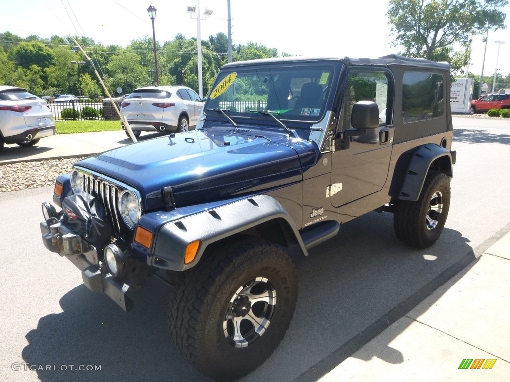 2004 Wrangler Unlimited 4x4 - Patriot Blue Pearl / Dark Slate Gray photo #4