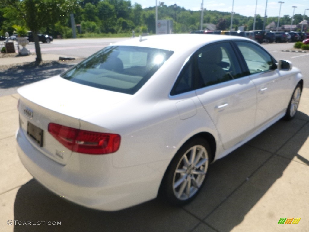 2016 A4 2.0T Premium quattro - Glacier White Metallic / Velvet Beige photo #2