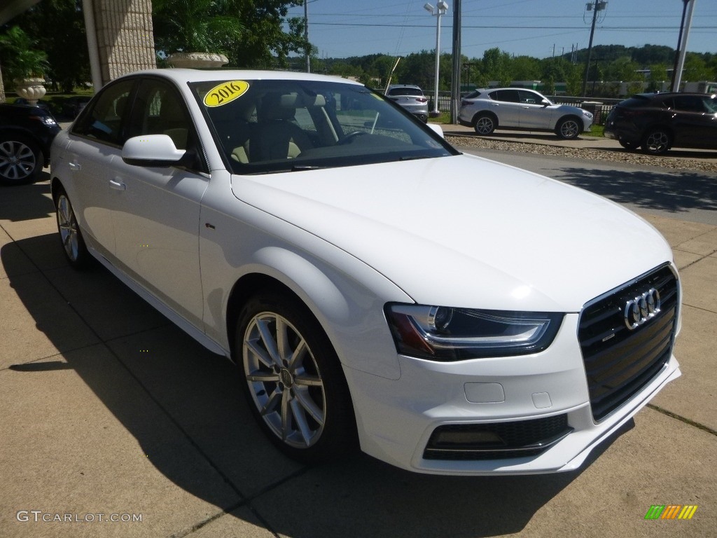 2016 A4 2.0T Premium quattro - Glacier White Metallic / Velvet Beige photo #3