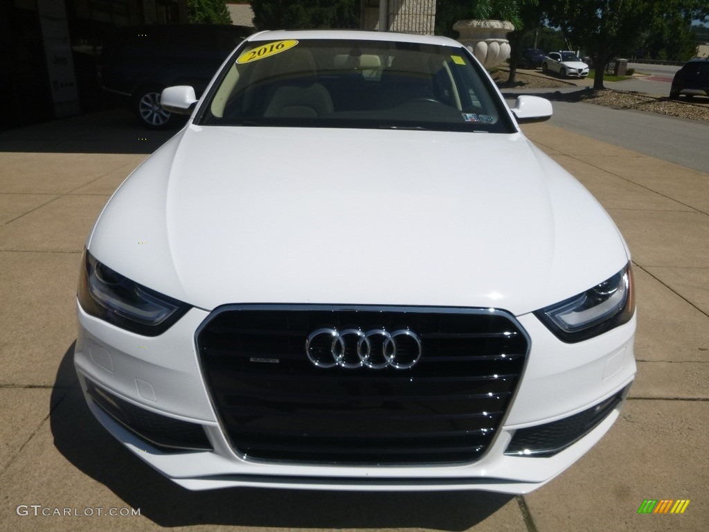 2016 A4 2.0T Premium quattro - Glacier White Metallic / Velvet Beige photo #4