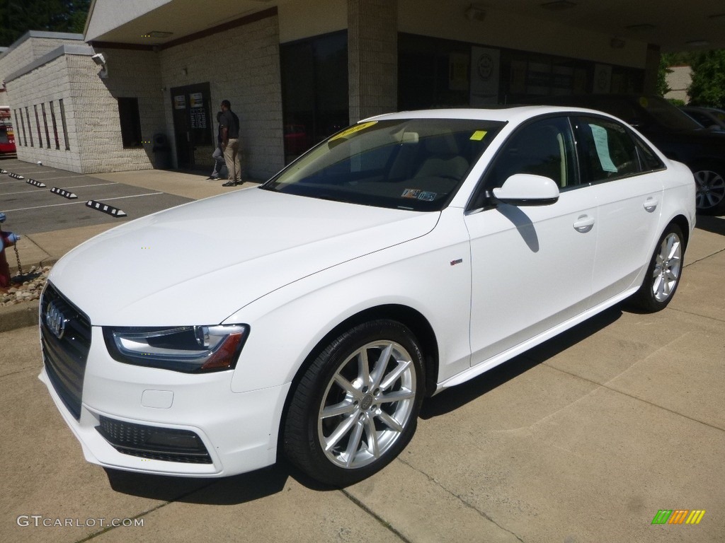 2016 A4 2.0T Premium quattro - Glacier White Metallic / Velvet Beige photo #5