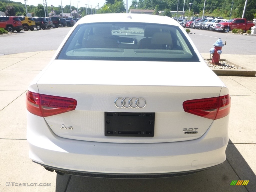 2016 A4 2.0T Premium quattro - Glacier White Metallic / Velvet Beige photo #8