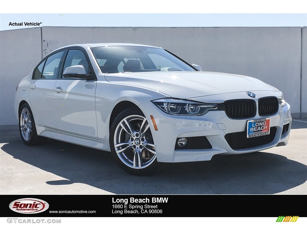 2018 3 Series 330i Sedan - Alpine White / Coral Red photo #1