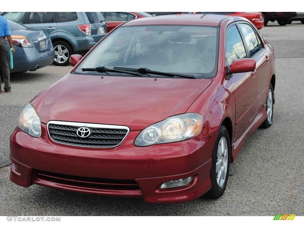 2006 Corolla S - Impulse Red Pearl / Dark Charcoal photo #1