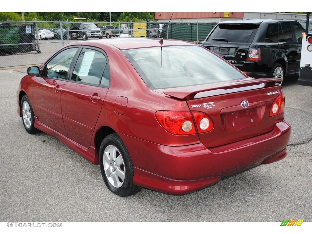 2006 Corolla S - Impulse Red Pearl / Dark Charcoal photo #3