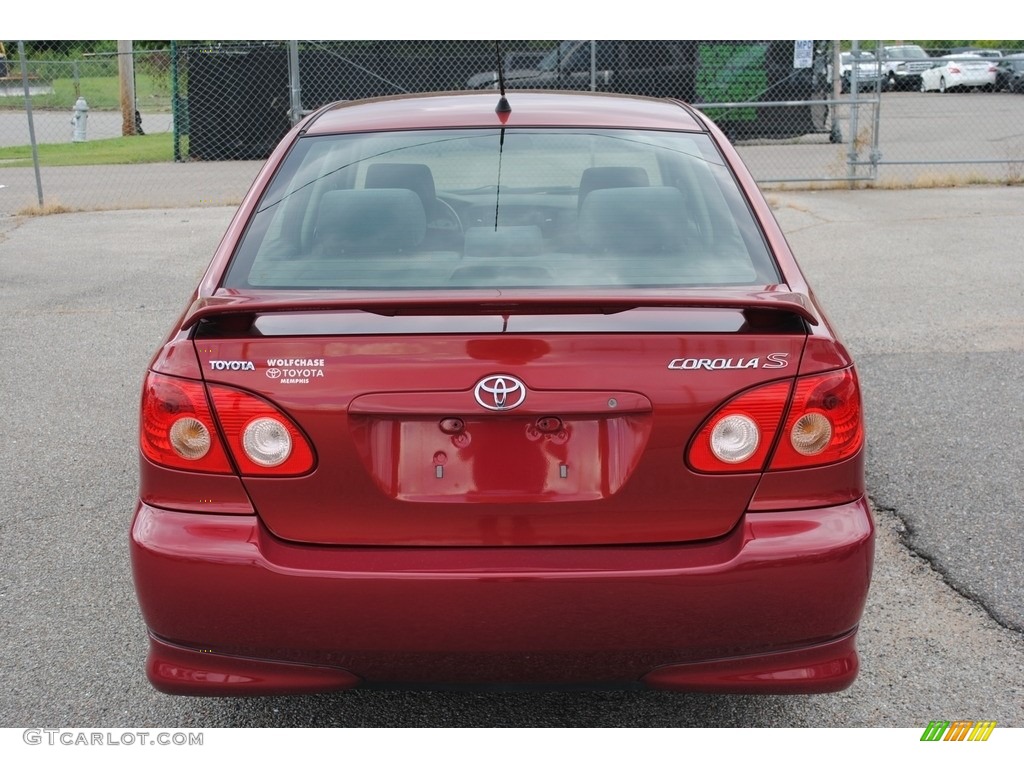 2006 Corolla S - Impulse Red Pearl / Dark Charcoal photo #4