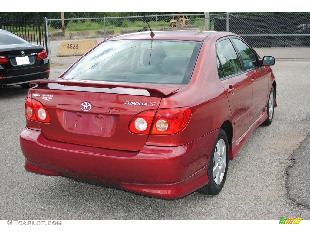 2006 Corolla S - Impulse Red Pearl / Dark Charcoal photo #5