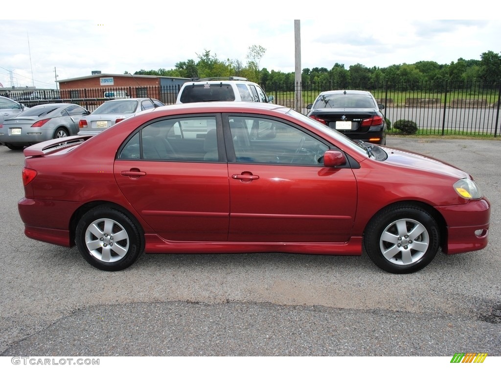 2006 Corolla S - Impulse Red Pearl / Dark Charcoal photo #6