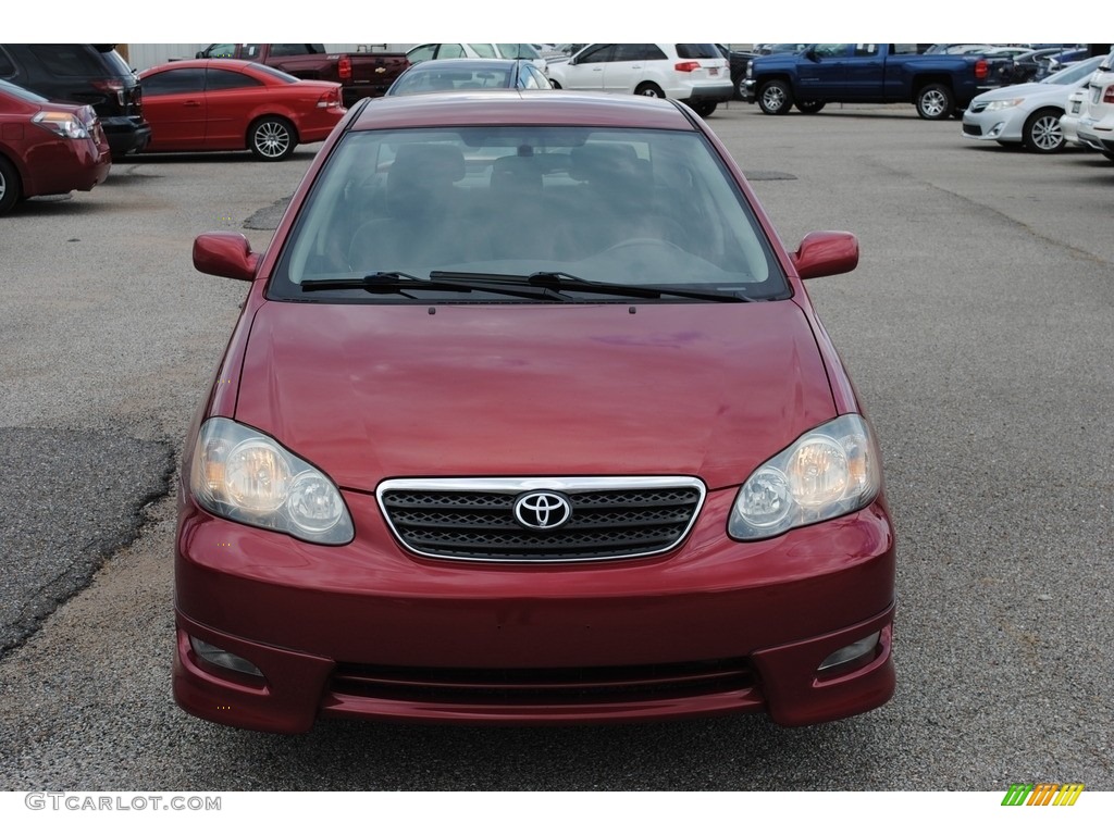 2006 Corolla S - Impulse Red Pearl / Dark Charcoal photo #8