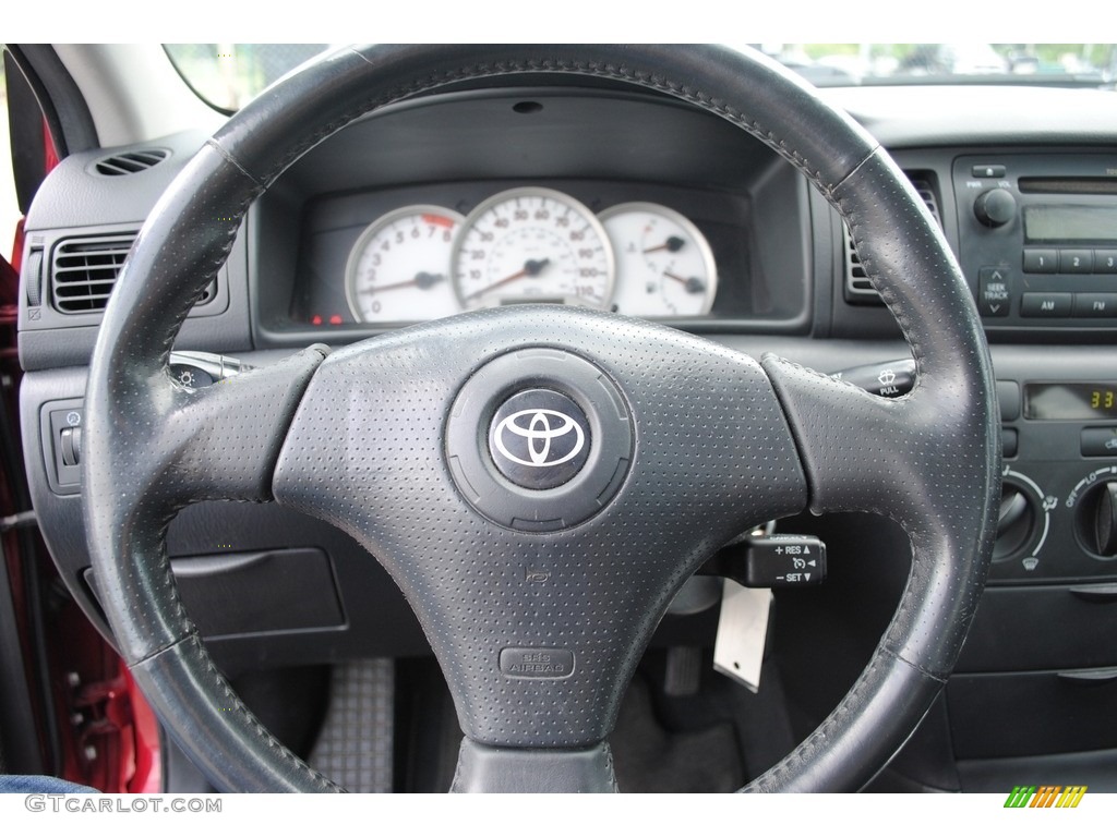 2006 Corolla S - Impulse Red Pearl / Dark Charcoal photo #13