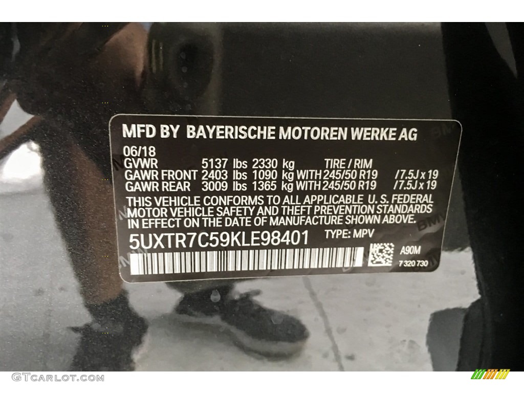 2019 X3 sDrive30i - Dark Graphite Metallic / Black photo #11