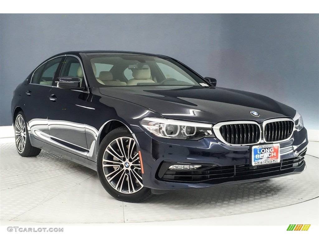 2018 5 Series 530e iPerfomance Sedan - Imperial Blue Metallic / Canberra Beige/Black photo #12
