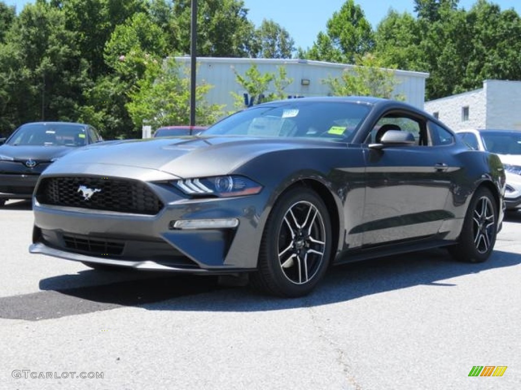2018 Mustang EcoBoost Fastback - Magnetic / Ebony photo #3