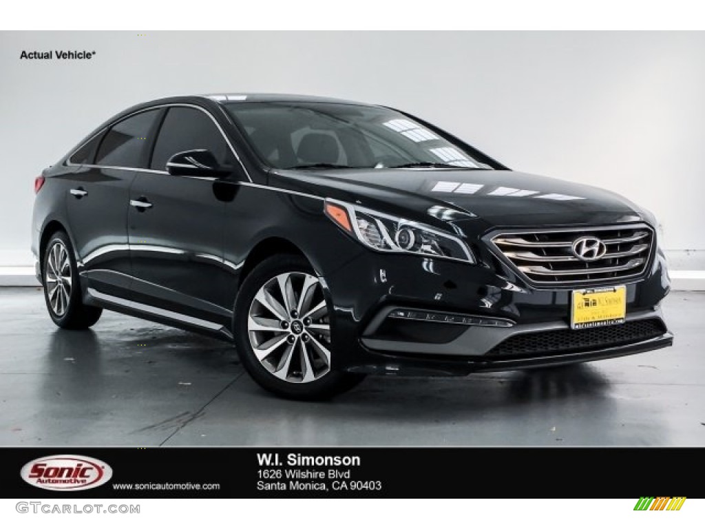 2017 Sonata Sport - Phantom Black / Black photo #1
