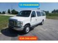 Oxford White 2013 Ford E Series Van E350 XLT Extended Passenger
