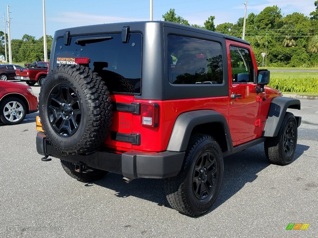 2016 Wrangler Willys Wheeler 4x4 - Firecracker Red / Black photo #5