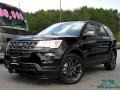 2018 Shadow Black Ford Explorer XLT 4WD  photo #1