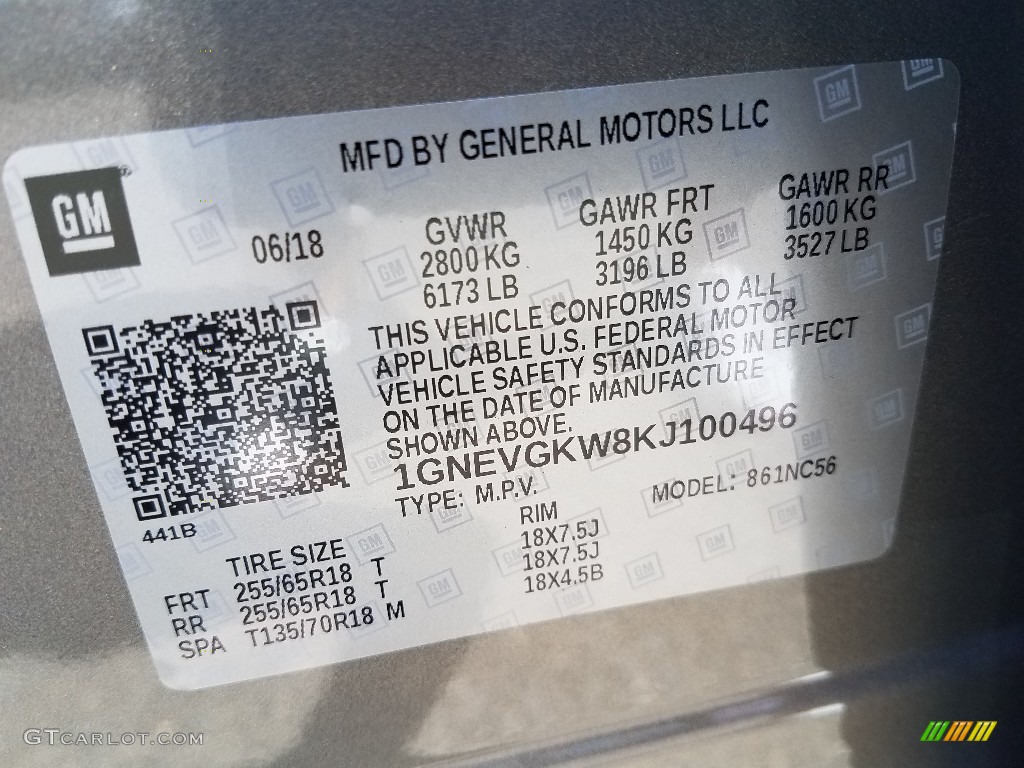 2019 Traverse LT AWD - Pepperdust Metallic / Jet Black photo #9