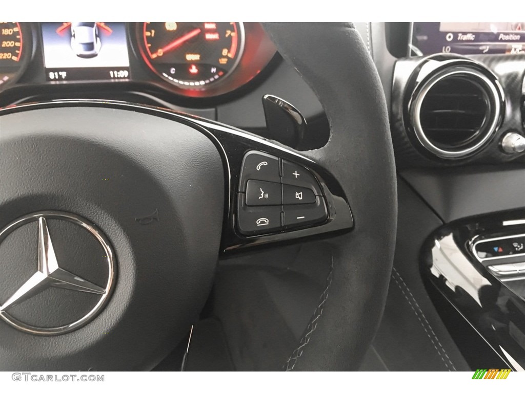 2018 Mercedes-Benz AMG GT R Coupe Black Steering Wheel Photo #128198892