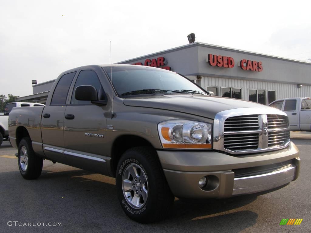 2006 Ram 1500 Laramie Quad Cab - Light Khaki Metallic / Khaki Beige photo #1