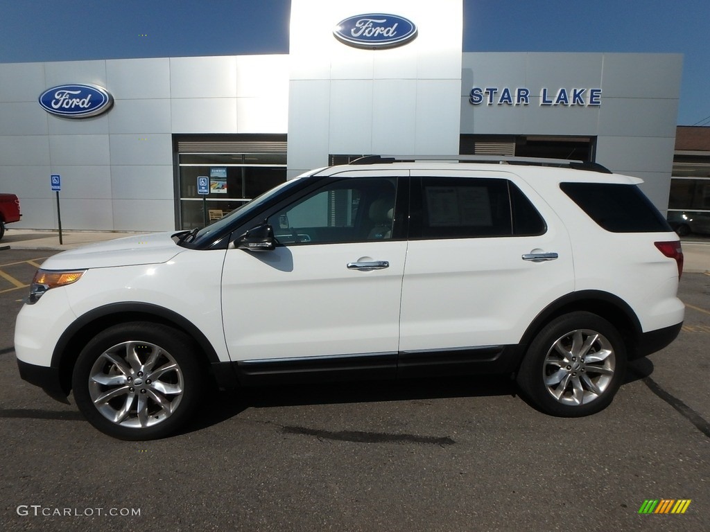 2015 Explorer XLT 4WD - Oxford White / Medium Light Stone photo #1