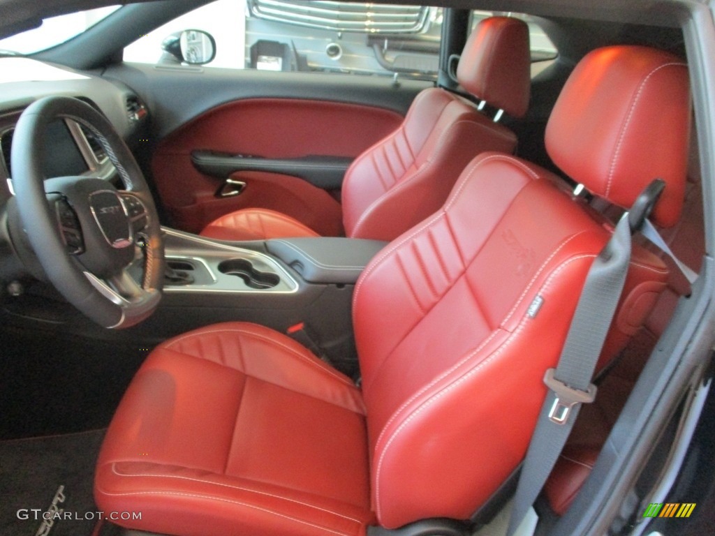 Black/Demonic Red Interior 2018 Dodge Challenger SRT Hellcat Widebody Photo #128209512