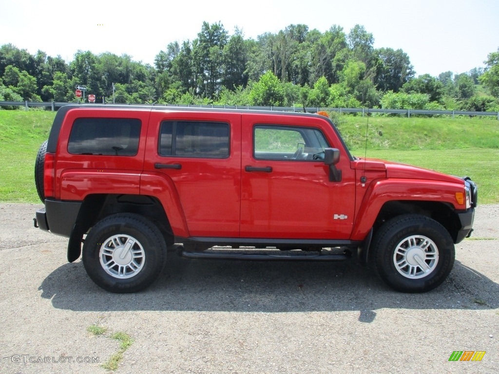 2009 H3  - Victory Red / Ebony/Pewter photo #2