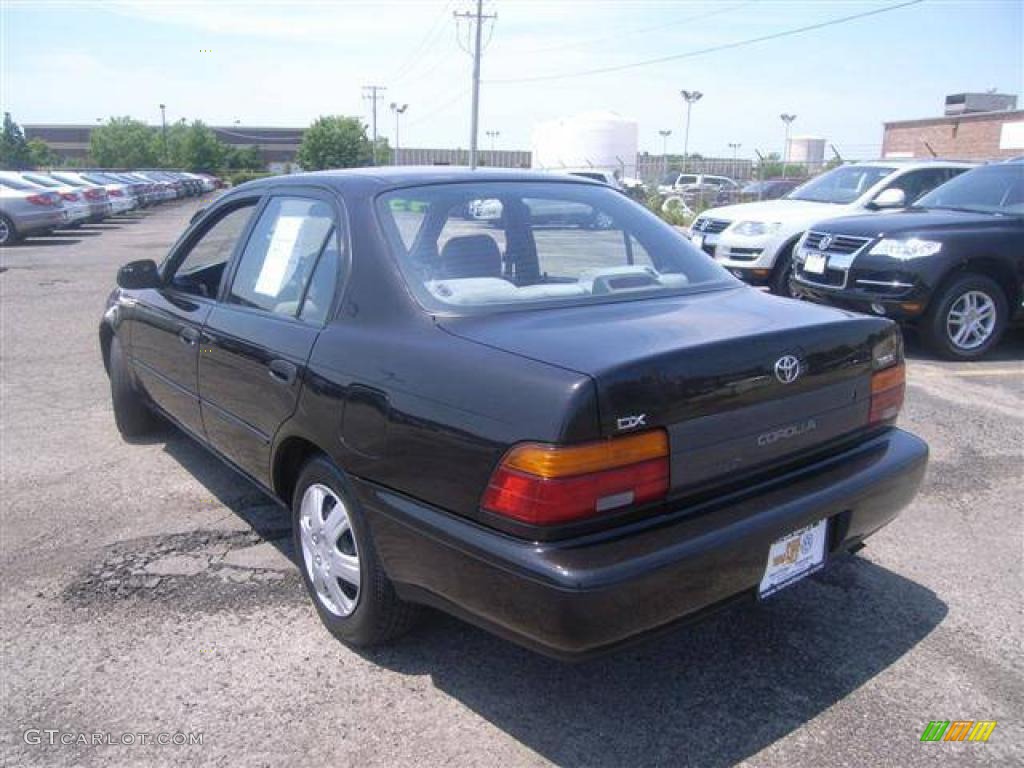 1995 Corolla DX Sedan - Satin Black Metallic / Gray photo #3