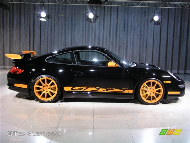 2008 911 GT3 RS - Black/Orange / Black photo #19
