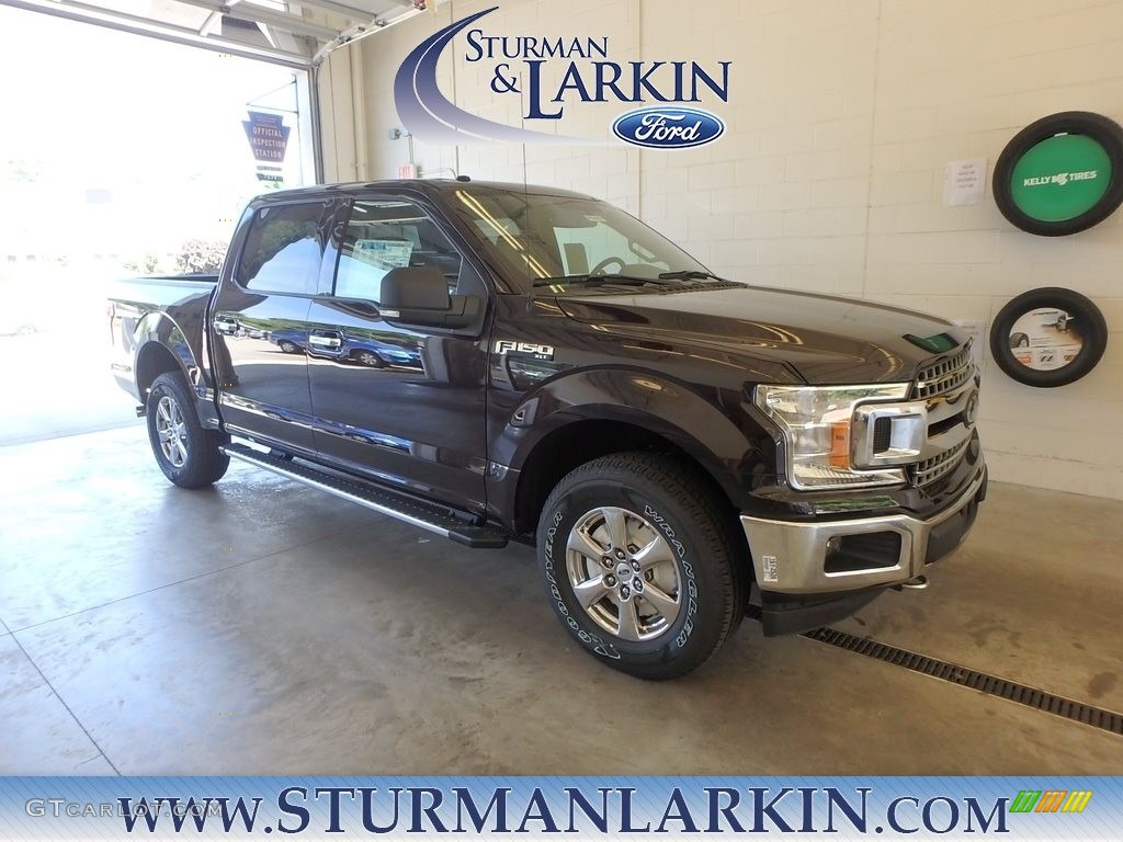 2018 F150 XLT SuperCrew 4x4 - Magma Red / Earth Gray photo #1