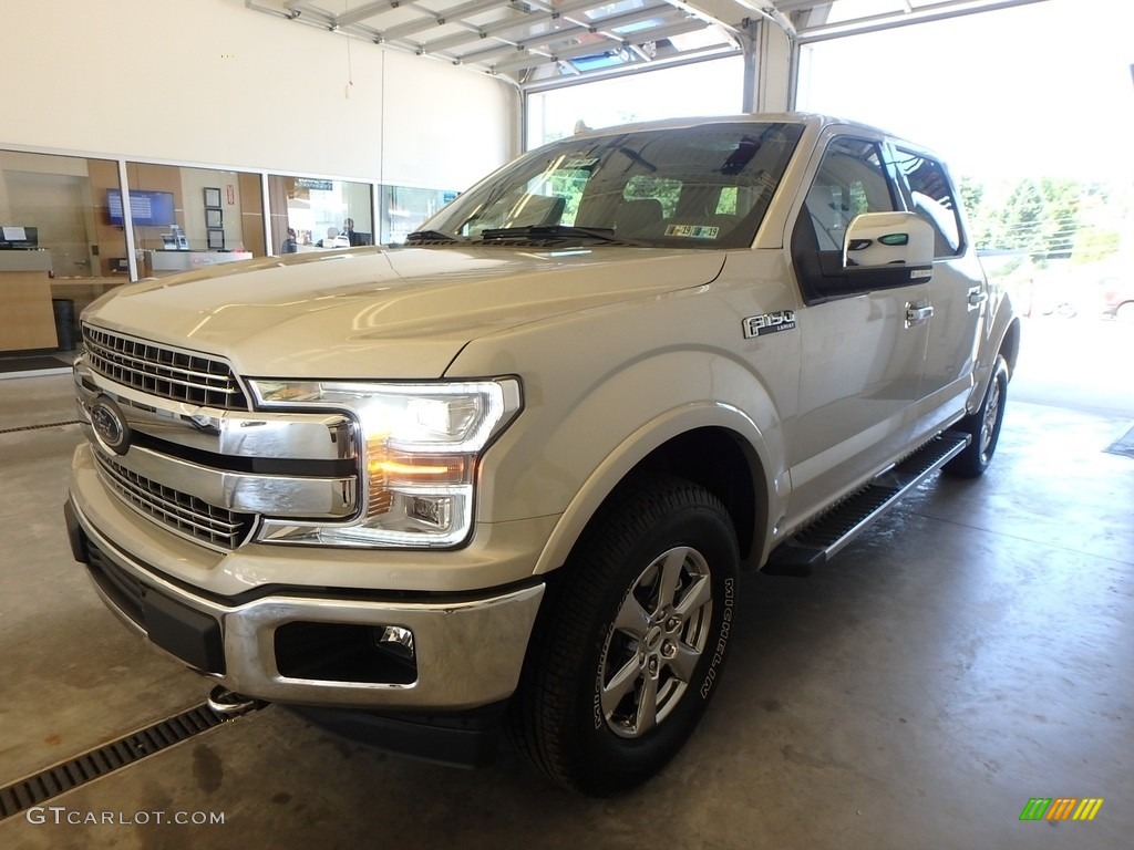2018 F150 Lariat SuperCrew 4x4 - White Gold / Black photo #4