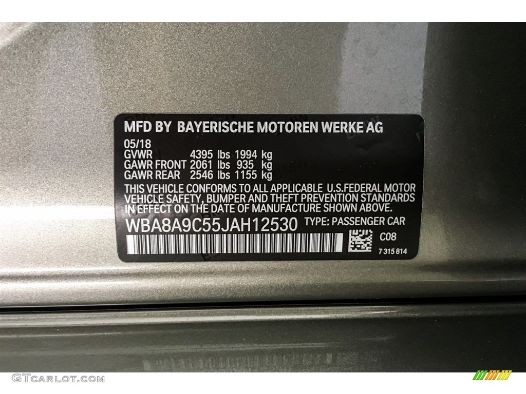 2018 3 Series 320i Sedan - Platinum Silver Metallic / Black photo #11