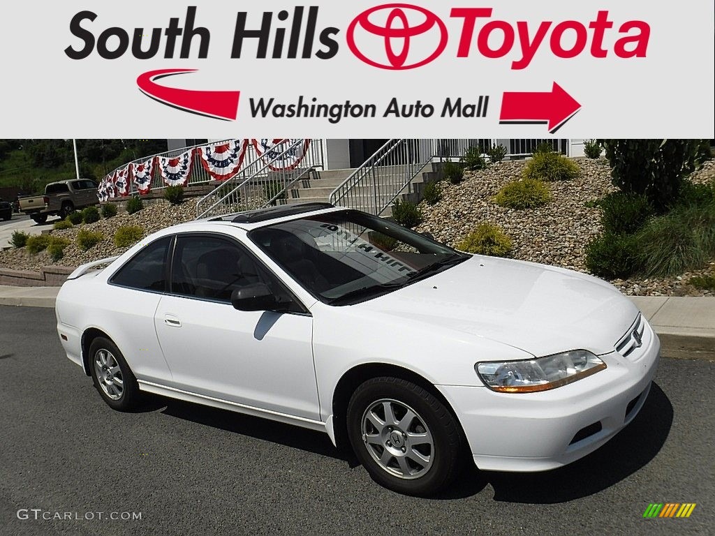 2002 Accord SE Coupe - Taffeta White / Ivory photo #1