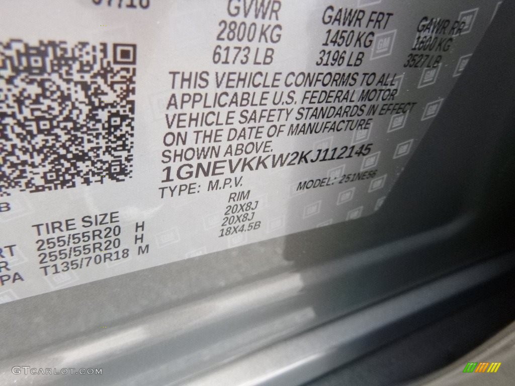 2019 Traverse Premier AWD - Pepperdust Metallic / Jet Black photo #17