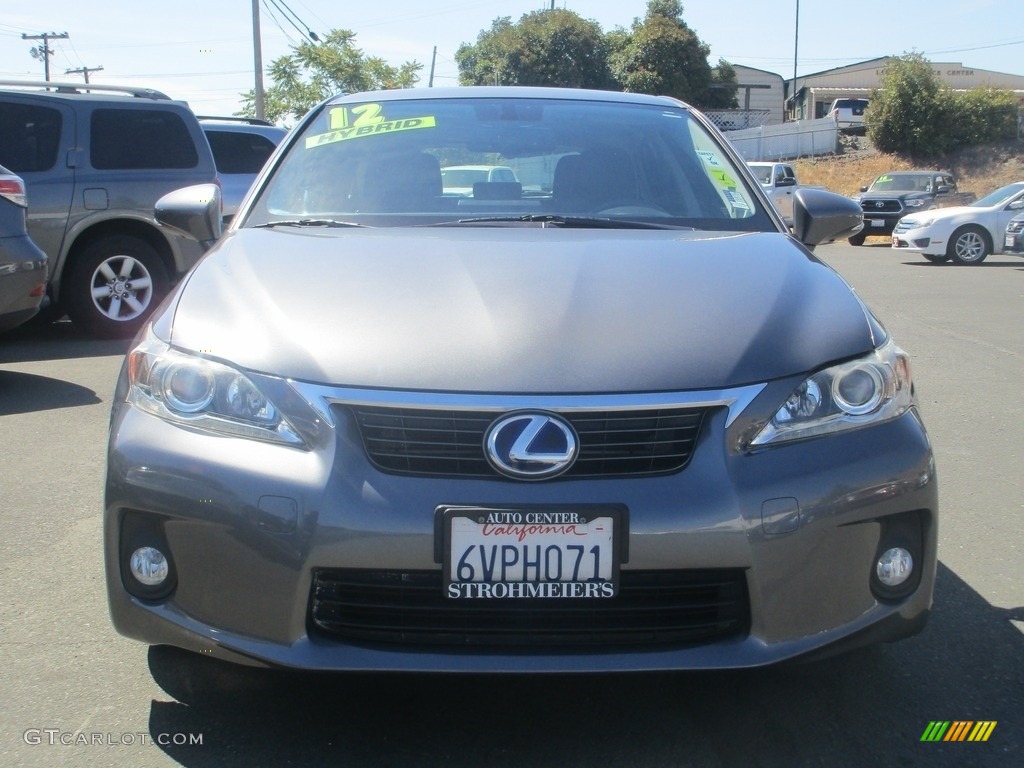 2012 CT 200h Hybrid Premium - Nebula Gray Pearl / Black photo #2
