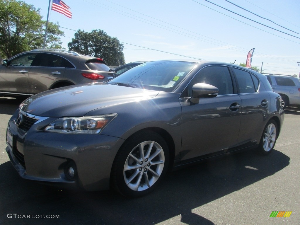 2012 CT 200h Hybrid Premium - Nebula Gray Pearl / Black photo #3