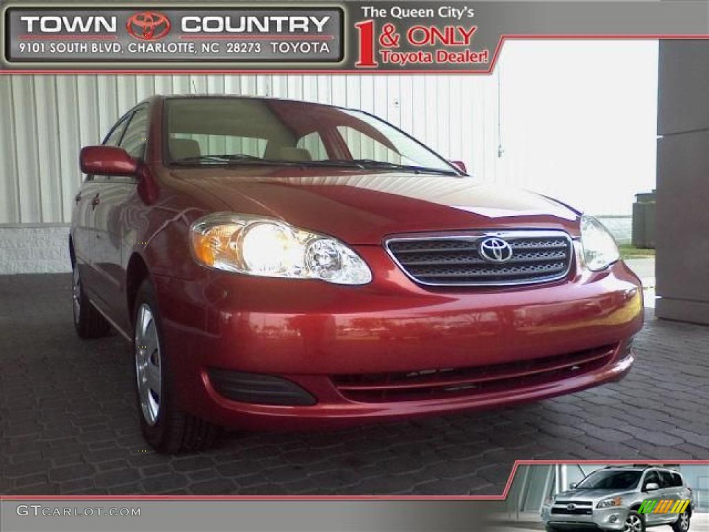 2005 Corolla LE - Impulse Red / Light Gray photo #1