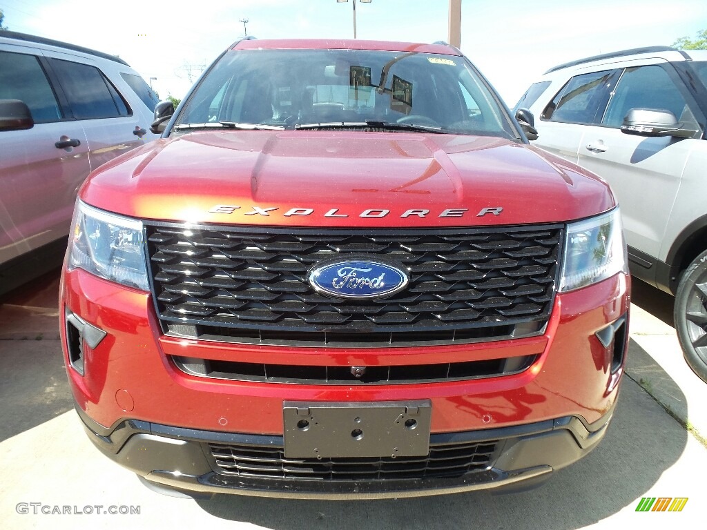 2018 Explorer Sport 4WD - Ruby Red / Ebony Black photo #2