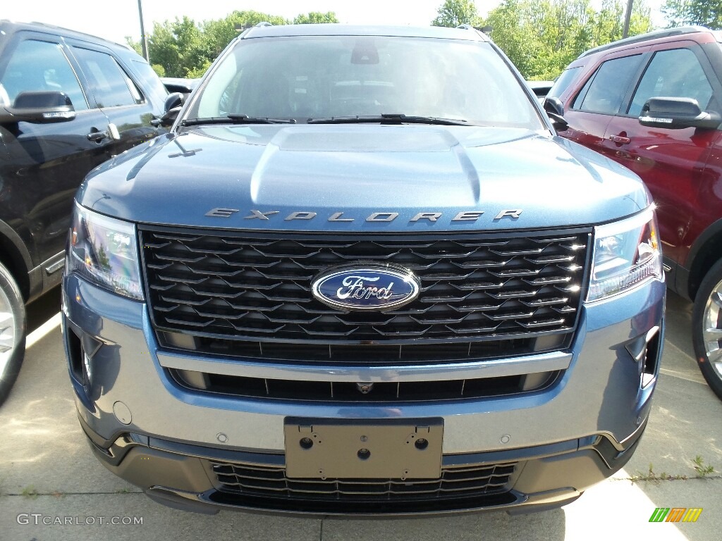 2018 Explorer Sport 4WD - Blue Metallic / Ebony Black photo #2