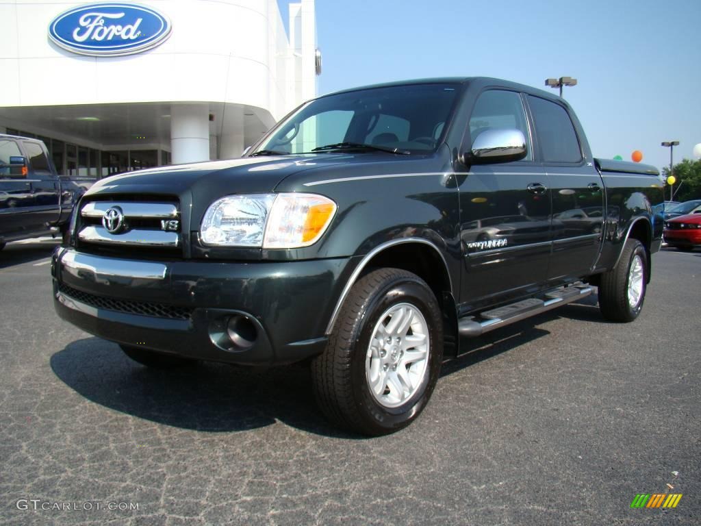 2005 Tundra SR5 Double Cab 4x4 - Timberland Green Mica / Dark Gray photo #6