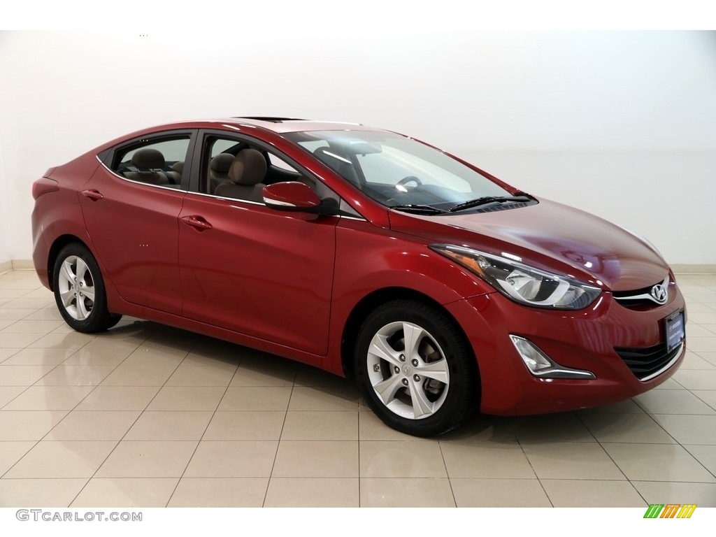 Red Hyundai Elantra