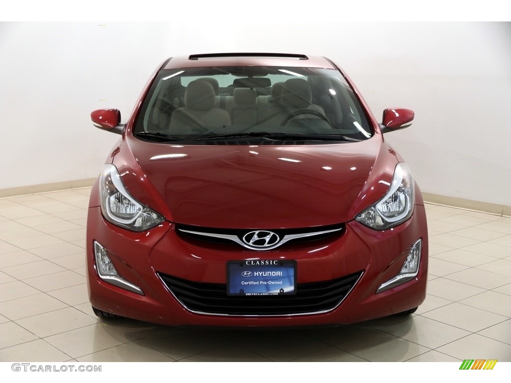 2016 Elantra Value Edition - Red / Beige photo #2