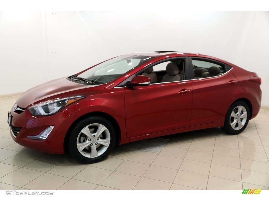 2016 Elantra Value Edition - Red / Beige photo #3