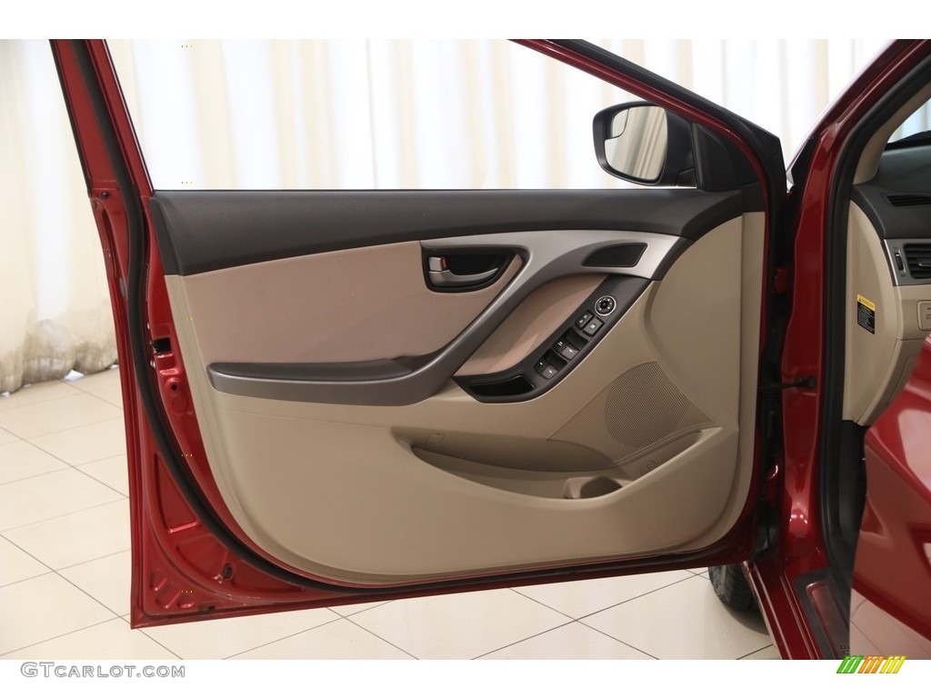 2016 Elantra Value Edition - Red / Beige photo #4