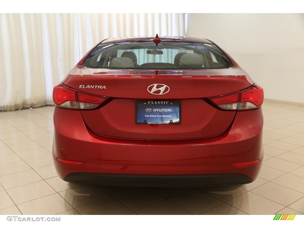 2016 Elantra Value Edition - Red / Beige photo #18